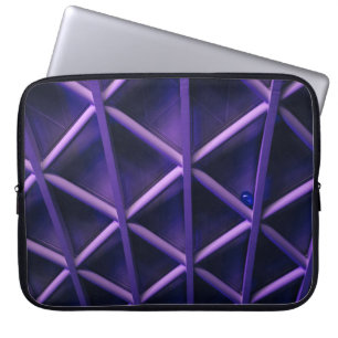 Funda Para Portátil Un techo violeta con una cruz cruzada; un blu