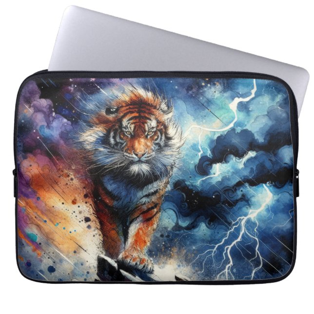 Funda Para Portátil Un tigre majestuoso (Frente)