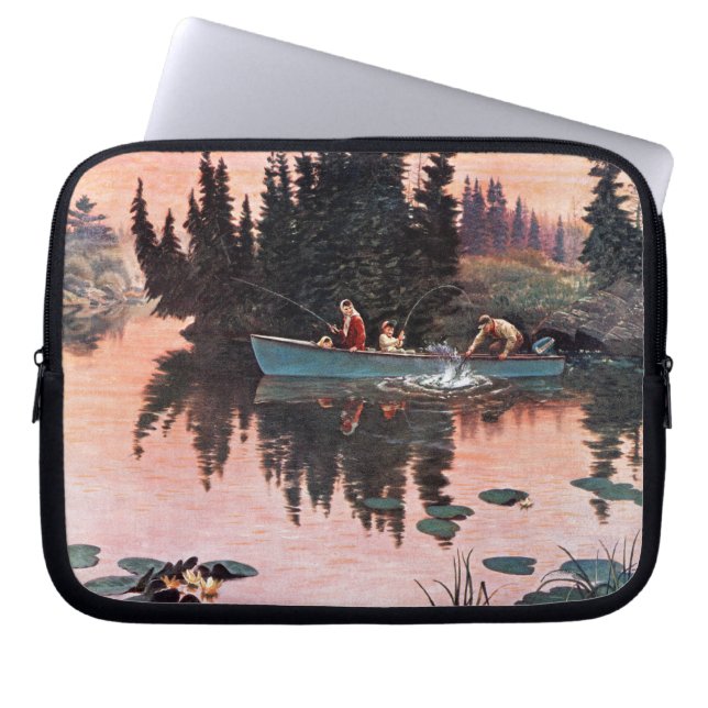 Funda Para Portátil Una buena captura por John Clymer (Frente)