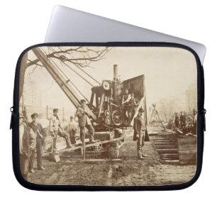 Funda Para Portátil Una grúa del vapor en funcionamiento durante el