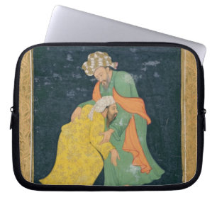 Funda Para Portátil Una mulá que arquea abajo a un hombre en el