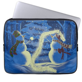 Funda Para Portátil Una Navidad de muñeco de nieve
