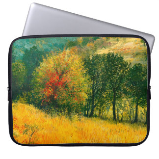 Funda Para Portátil Una pintura al óleo sobre lienzo de una torre esta