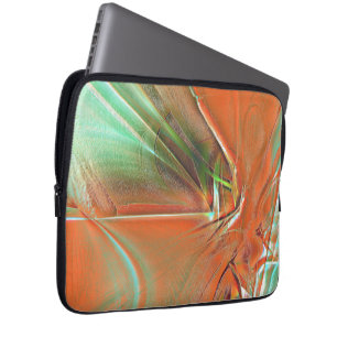 Funda Para Portátil Una textura digital naranja muy áspera, color gris