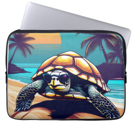 Funda Para Portátil Una tortuga llevando gafas de sol