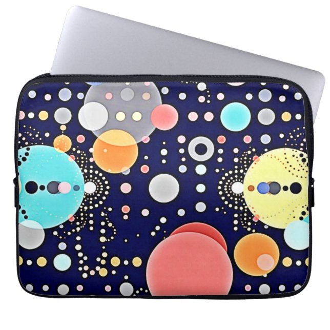 Funda Para Portátil Una visión divertida del universo de la burbuja (Frente)