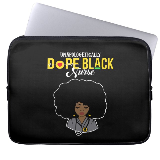 Funda Para Portátil Unapologetically Dope Black Nurse (Frente)