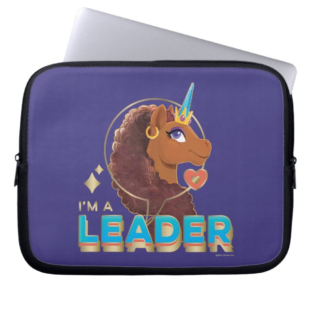 Funda Para Portátil Único diseño de unicornio "Soy líder" (Frente)