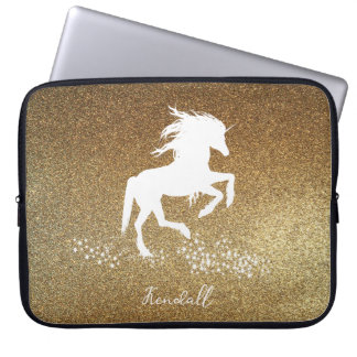 Funda para portátil Unicorn Purpurina Gold
