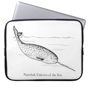 Funda Para Portátil Unicornio de ballena ballena del mar