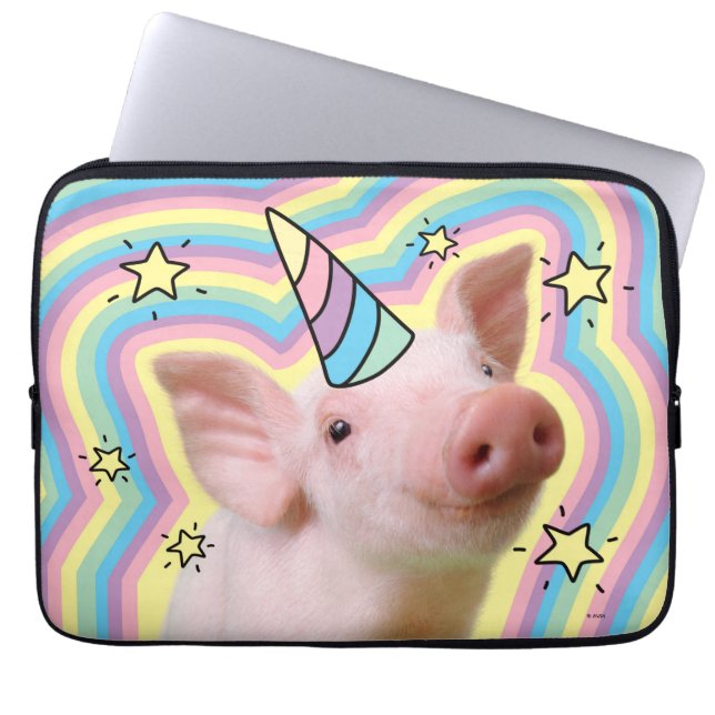 Funda Para Portátil Unicornio de lechón mágico (Frente)