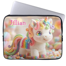 Funda Para Portátil Unicornio de malvavisco y sueño de caramelo pastel