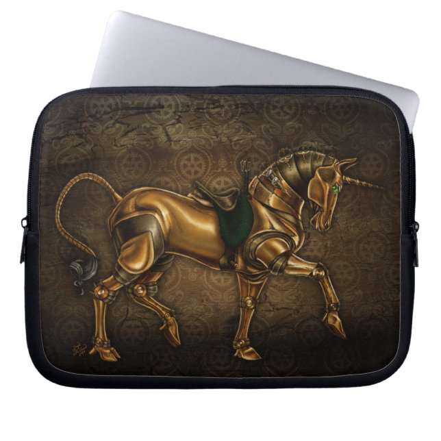 Funda Para Portátil Unicornio de Steampunk (Frente)