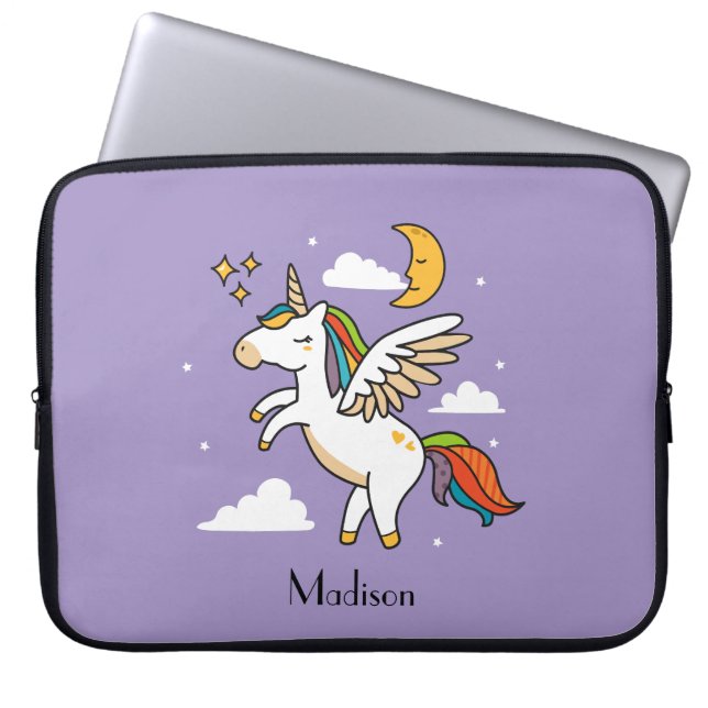 Funda Para Portátil Unicornio del vuelo (Frente)