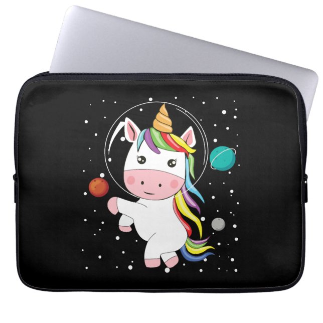 Funda Para Portátil Unicornio en el espacio   (Frente)