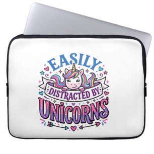 Funda Para Portátil Unicornio fácilmente distraído por el anuncio de U