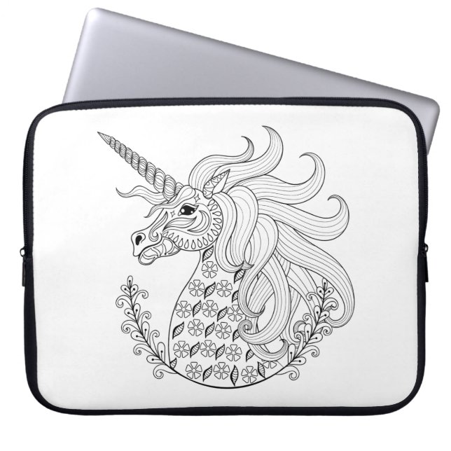 Funda Para Portátil Unicornio inspirado (Frente)