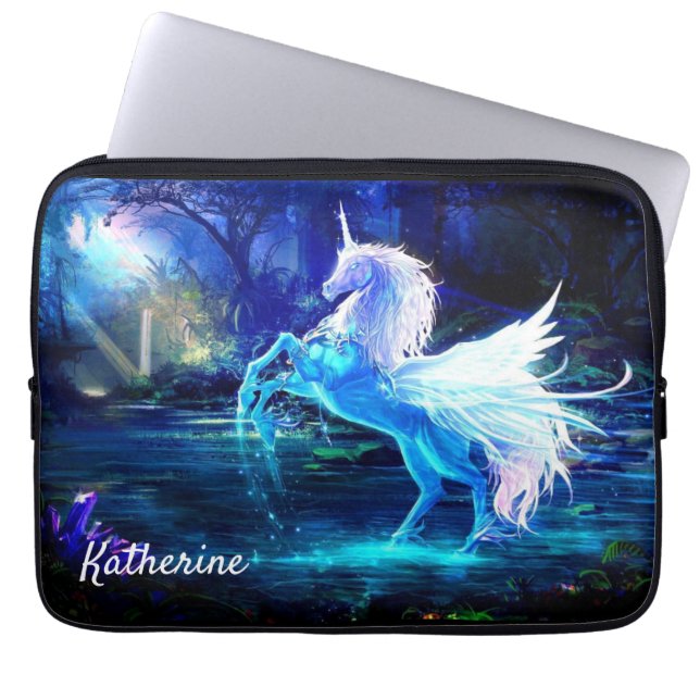 Funda Para Portátil Unicornio Pegasus Moonlight Añadir nombre (Frente)