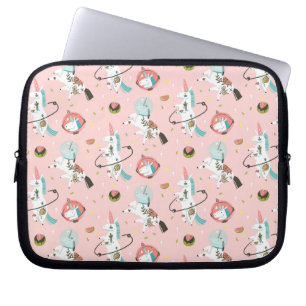 Funda Para Portátil Unicornios en modelo del espacio