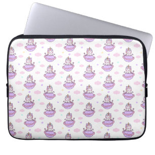 Funda Para Portátil Unicornios sobre el patrón del espacio mágico de l