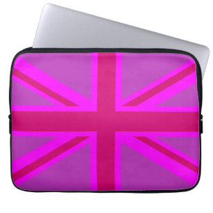 Funda Para Portátil Unión Fushia Rosada Caliente Jack Fondo de Bandera