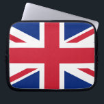 Funda Para Portátil Unión Jack<br><div class="desc">Diseño basado en la bandera de Union Jack del Reino Unido.</div>