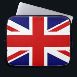 Funda Para Portátil Unión Jack<br><div class="desc">Sencilla y limpia bandera británica,  Jack.</div>