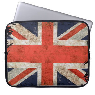Funda Para Portátil Union Jack destrozado envejecido