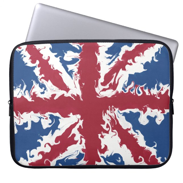 Funda Para Portátil Union Jack Liquid Art (Frente)