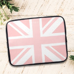 Funda Para Portátil Unión Rosa Jack Reino Unido Bandera Monograma Mang<br><div class="desc">Una versión rosa de la bandera británica de Jack - añade tus iniciales y deja que esta manga delgada de laptop cuide de tu tecnología.</div>