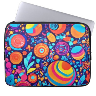Funda Para Portátil Universo de Burbujas Abstractas Vibrantes