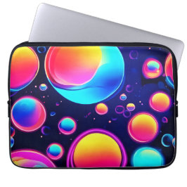 Funda Para Portátil Universo de Burbujas de Neón
