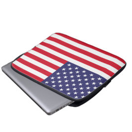 Funda Para Portátil USA Flag Patriotic American Red White Blue