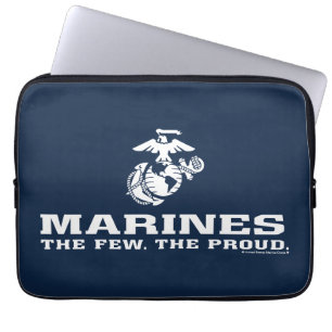 Funda Para Portátil USMC Los Pocos El Orgulloso Logo Apilado - Blanco