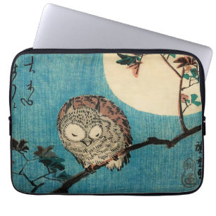 Funda Para Portátil Utagawa Hiroshige - Lechuza bocina en rama de arce