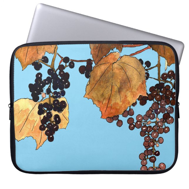Funda Para Portátil Uvas de escarcha de Art Nouveau (Frente)