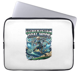 Funda Para Portátil Uzbekistán Modo Gol Esqueleto Delantero Naciones C