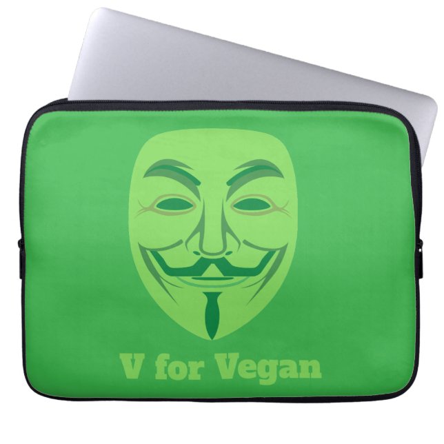 Funda Para Portátil V para vegano (Frente)