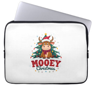 Funda Para Portátil Vaca de las Tierras Altas Santa Sombrero Mooey Árb