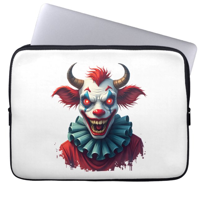 Funda Para Portátil Vaca de Payaso del Terror (Frente)
