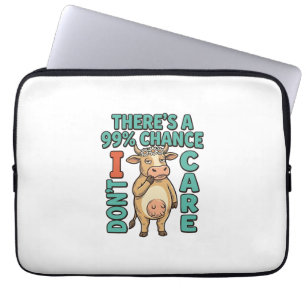 Funda Para Portátil Vaca Divertida 99% De Probabilidad No Me Importa G