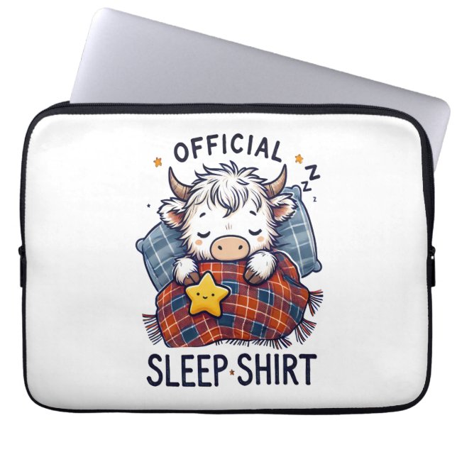 Funda Para Portátil Vaca Highland, suspensión oficial (Frente)