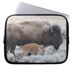 Funda Para Portátil Vaca y ceja de ternera, yellowstone