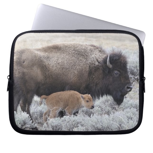 Funda Para Portátil Vaca y ceja de ternera, yellowstone (Frente)