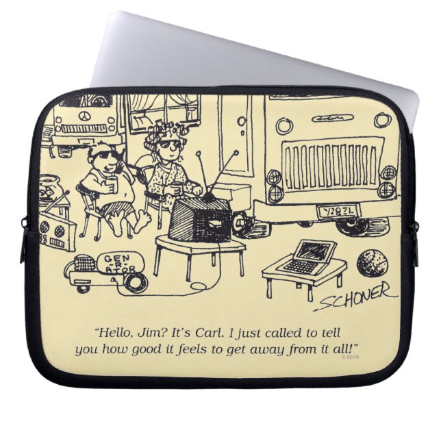 Funda Para Portátil Vacaciones de familia (Frente)