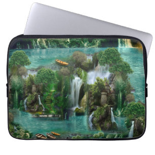 Funda Para Portátil Vacaciones en el mágico lago Fantasy
