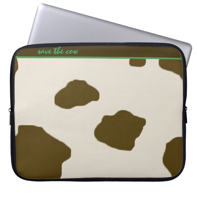 Funda Para Portátil VACUNAS GUARDAN LA VACA marrón (Frente)