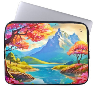Funda Para Portátil Valle de Primavera: Vista de las montañas