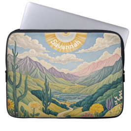 Funda Para Portátil Valle Tranquilo: Paisaje Pastel