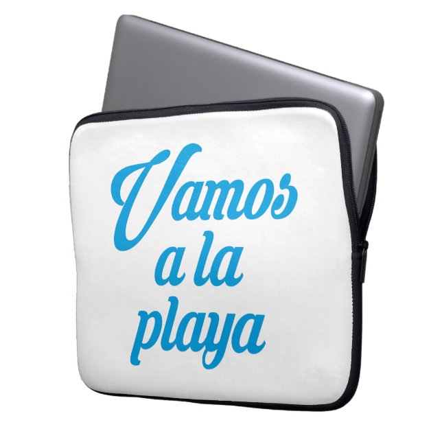 FUNDA PARA PORTÁTIL VAMOS A LA PLAYA (Anverso izquierdo)